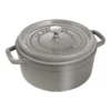 Staub Gietijzeren Braadpan 24 Cm / 3,8 L, Rond, Grafietgrijs
