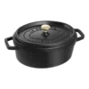 Staub Gietijzeren Braadpan 27 Cm / 3,25 L, Ovaal, Zwart -Kook Warm Verkoopwinkel 1003201 1