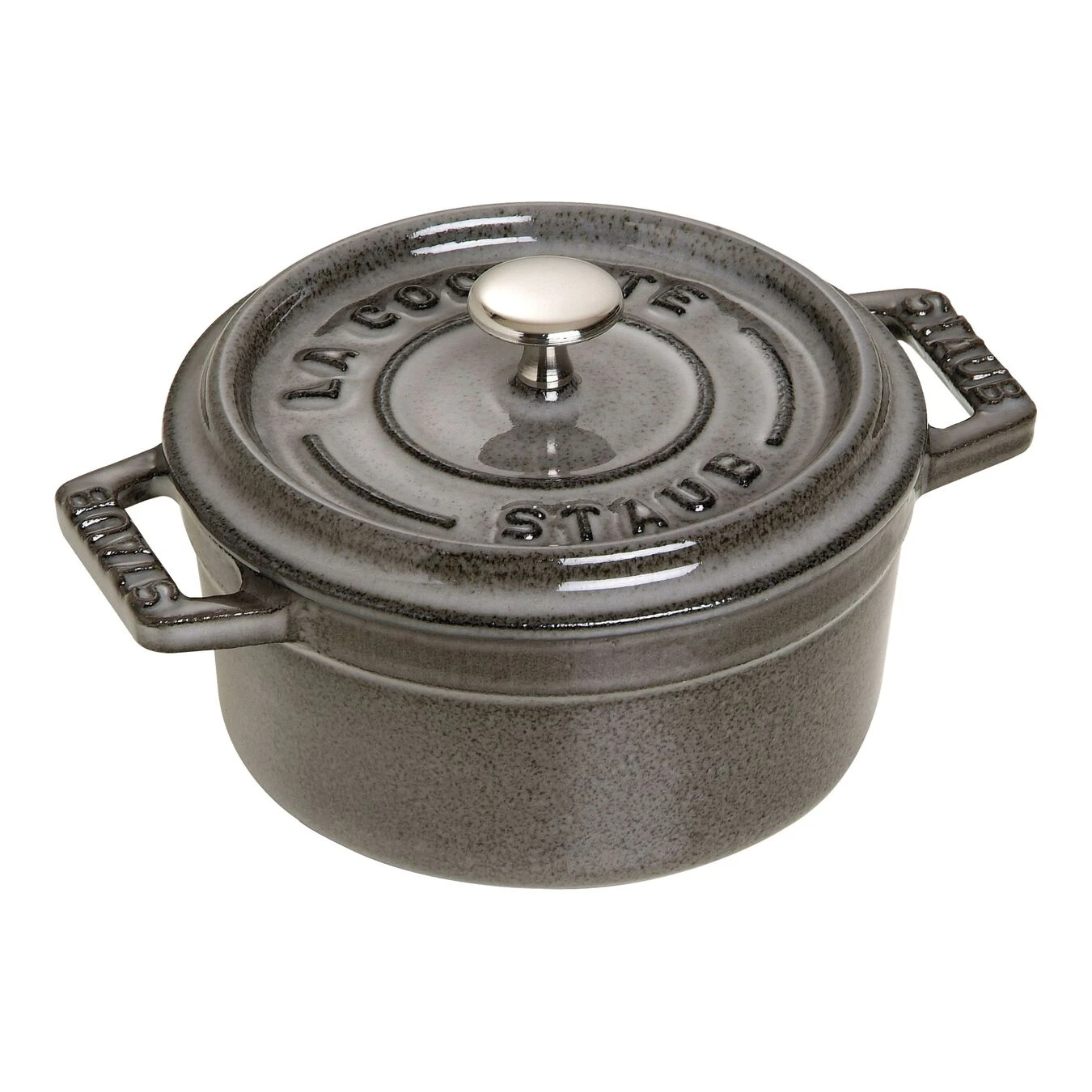 Staub Mini Braadpan 10 Cm / 250 Ml, Rond, Grafietgrijs 3 Staub Mini Braadpan 10 Cm / 250 Ml, Rond, Grafietgrijs