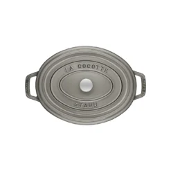 Staub Gietijzeren Braadpan 31 Cm / 5,5 L, Ovaal, Grafietgrijs -Kook Warm Verkoopwinkel 40500 236 0 2 1