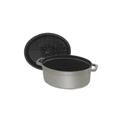 Staub Gietijzeren Braadpan 31 Cm / 5,5 L, Ovaal, Grafietgrijs -Kook Warm Verkoopwinkel 40500 236 0 5 1