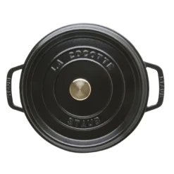 Staub Gietijzeren Braadpan 24 Cm / 3,8 L, Rond, Zwart -Kook Warm Verkoopwinkel 40500 241 0 3