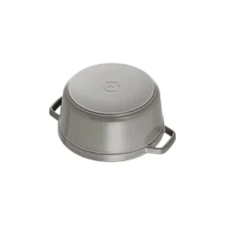 Staub Gietijzeren Braadpan 24 Cm / 3,8 L, Rond, Grafietgrijs -Kook Warm Verkoopwinkel 40500 246 0 6