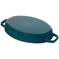 Staub Ovenschaal Met Deksel 33 Cm, Ovaal, La-mer -Kook Warm Verkoopwinkel 40501 125 0 4
