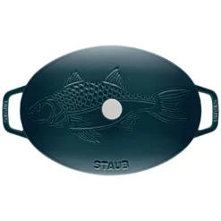 Staub Ovenschaal Met Deksel 33 Cm, Ovaal, La-mer -Kook Warm Verkoopwinkel 40501 125 0 5