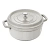 Staub Gietijzeren Braadpan 24 Cm / 3,8 L, Rond, White Truffle
