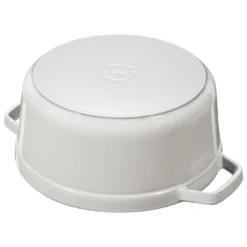 Staub Gietijzeren Braadpan 24 Cm / 3,8 L, Rond, White Truffle -Kook Warm Verkoopwinkel 40501 412 0 4