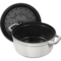 Staub Gietijzeren Braadpan 26 Cm / 5,25 L, Rond, White Truffle -Kook Warm Verkoopwinkel 40501413 1