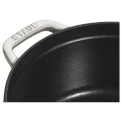 Staub Gietijzeren Braadpan 28 Cm / 6,75 L, Rond, White Truffle -Kook Warm Verkoopwinkel 40501414 4
