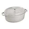 Staub Gietijzeren Braadpan 31 Cm / 5,5 L, Ovaal, White Truffle 1 Staub Gietijzeren Braadpan 31 Cm / 5,5 L, Ovaal, White Truffle -Kook Warm Verkoopwinkel 40501416