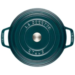 Staub Gietijzeren Braadpan 24 Cm / 3,8 L, Rond, La-mer -Kook Warm Verkoopwinkel 40508 654 0 8