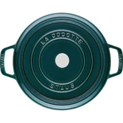 Staub Gietijzeren Braadpan 26 Cm / 5,25 L, Rond, La-mer -Kook Warm Verkoopwinkel 40509 137 0 4