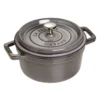 Staub Gietijzeren Braadpan 20 Cm / 2,2 L, Rond, Grafietgrijs -Kook Warm Verkoopwinkel 40509 304 0 1