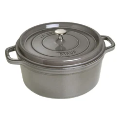 Staub Gietijzeren Braadpan 28 Cm / 6,75 L, Rond, Grafietgrijs