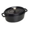 Staub Gietijzeren Braadpan 29 Cm / 4,25 L, Ovaal, Zwart -Kook Warm Verkoopwinkel 40509 315 0 1
