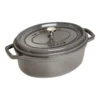 Staub Gietijzeren Braadpan 29 Cm / 4,25 L, Ovaal, Grafietgrijs -Kook Warm Verkoopwinkel 40509 317 0 2