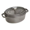 Staub Gietijzeren Braadpan 31 Cm / 5,5 L, Ovaal, Grafietgrijs