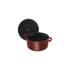 Staub Gietijzeren Braadpan 26 Cm / 5,25 L, Rond, Grenadine Rood -Kook Warm Verkoopwinkel 40509 355 0 5