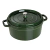 Staub Gietijzeren Braadpan 28 Cm / 6,75 L, Rond, Basilicum -Kook Warm Verkoopwinkel 40509 361 0 1