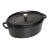 Staub Gietijzeren Braadpan 37 Cm / 8 L, Ovaal, Zwart