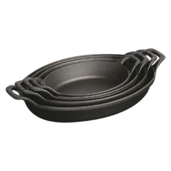 Staub Ovenschaal 28 Cm, Ovaal, Zwart -Kook Warm Verkoopwinkel 40509 391 0 2 1