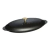 Staub Ovenschaal Met Deksel 31 Cm, Ovaal, Zwart -Kook Warm Verkoopwinkel 40509 400 0 1