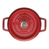 Staub Gietijzeren Braadpan 18 Cm / 1,7 L, Rond, Kersenrood -Kook Warm Verkoopwinkel 40509 814 0 1