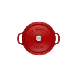 Staub Gietijzeren Braadpan 18 Cm / 1,7 L, Rond, Kersenrood -Kook Warm Verkoopwinkel 40509 814 0 2 2