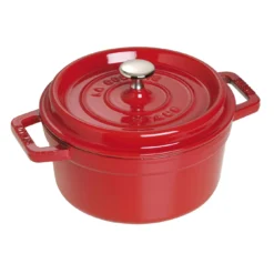 Staub Gietijzeren Braadpan 20 Cm / 2,2 L, Rond, Kersenrood -Kook Warm Verkoopwinkel 40509 820 0 2