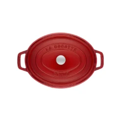 Staub Gietijzeren Braadpan 27 Cm / 3,25 L, Ovaal, Kersenrood -Kook Warm Verkoopwinkel 40509 830 0 2