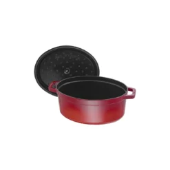 Staub Gietijzeren Braadpan 27 Cm / 3,25 L, Ovaal, Kersenrood -Kook Warm Verkoopwinkel 40509 830 0 5 1