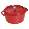 Staub Gietijzeren Braadpan 28 Cm / 6,75 L, Rond, Kersenrood -Kook Warm Verkoopwinkel 40509 852 0 1