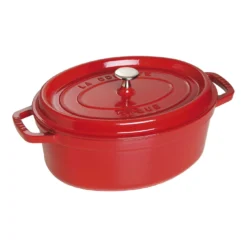 Staub Gietijzeren Braadpan 29 Cm / 4,25 L, Ovaal, Kersenrood