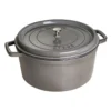 Staub Gietijzeren Braadpan 30 Cm / 8,4 L, Rond, Grafietgrijs -Kook Warm Verkoopwinkel 40510 308 0 1