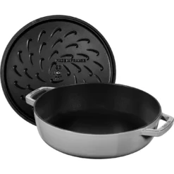 Staub Sauteerpan Chistera 24 Cm / 2,5 L, Grafietgrijs -Kook Warm Verkoopwinkel 40511 471 0 3
