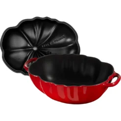 Staub Gietijzeren Braadpan 25 Cm / 3 L, Tomaat, Kersenrood -Kook Warm Verkoopwinkel 40511 774 0 2