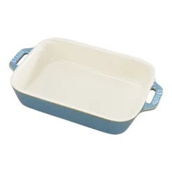 Staub Ovenschaal 20 Cm, Rechthoekig, Antiek Turquoise