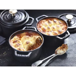 Staub Gietijzeren Braadpan 14 Cm / 800 Ml, Rond, Zwart -Kook Warm Verkoopwinkel 424420687