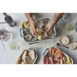 Staub Ovenschaal 34 Cm, Rechthoekig, Antiek Turquoise -Kook Warm Verkoopwinkel 424423136