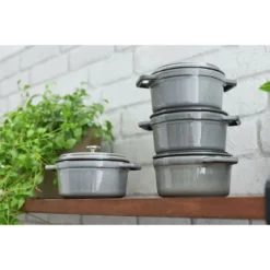 Staub Gietijzeren Braadpan 14 Cm / 800 Ml, Rond, Grafietgrijs -Kook Warm Verkoopwinkel 750032233