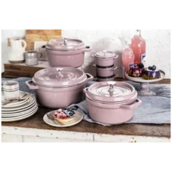 Staub Gietijzeren Braadpan 24 Cm / 3,8 L, Rond, Kersenbloesem -Kook Warm Verkoopwinkel 750053766